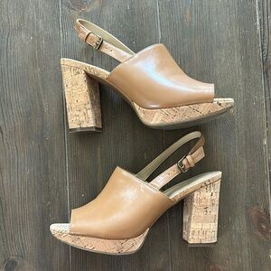 Elegant Tan Platform Sandals